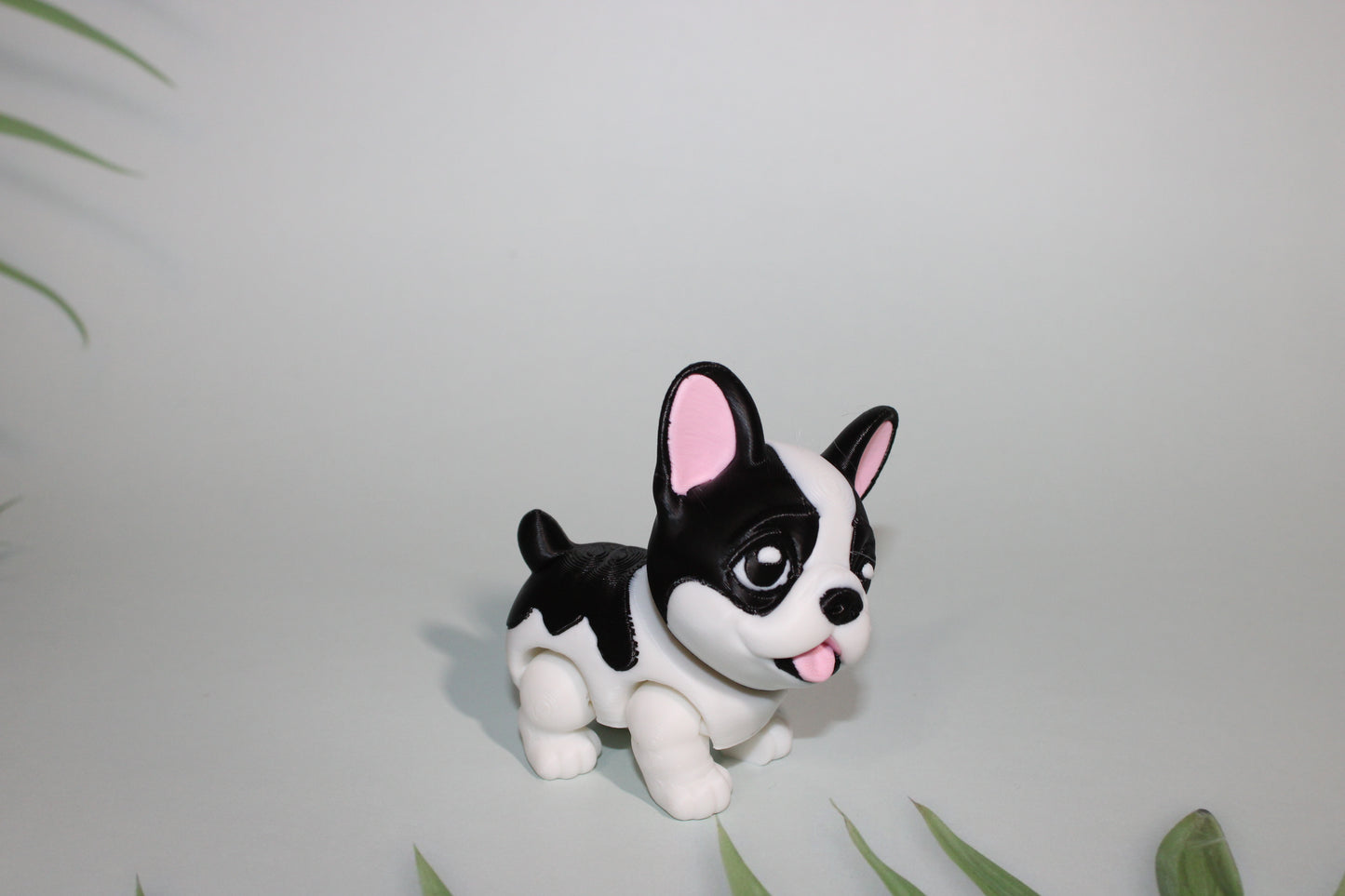 Frenchy Dog 3 inches Tall -3D Printed Articulated Flexi Fidget Figurine - Wonderland 3D Printing