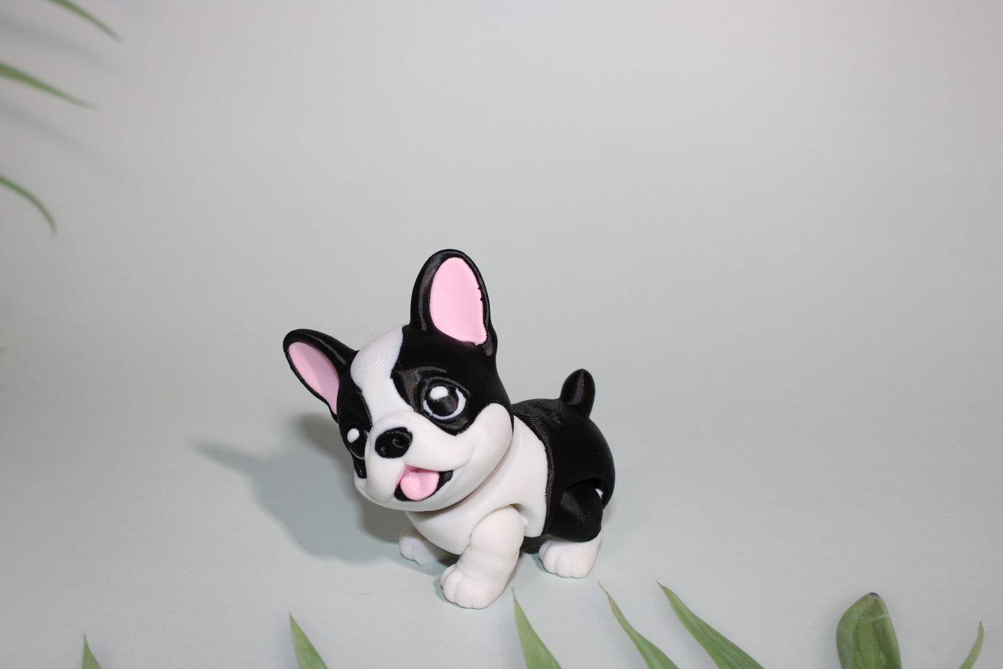 Frenchy Dog 3 inches Tall -3D Printed Articulated Flexi Fidget Figurine - Wonderland 3D Printing