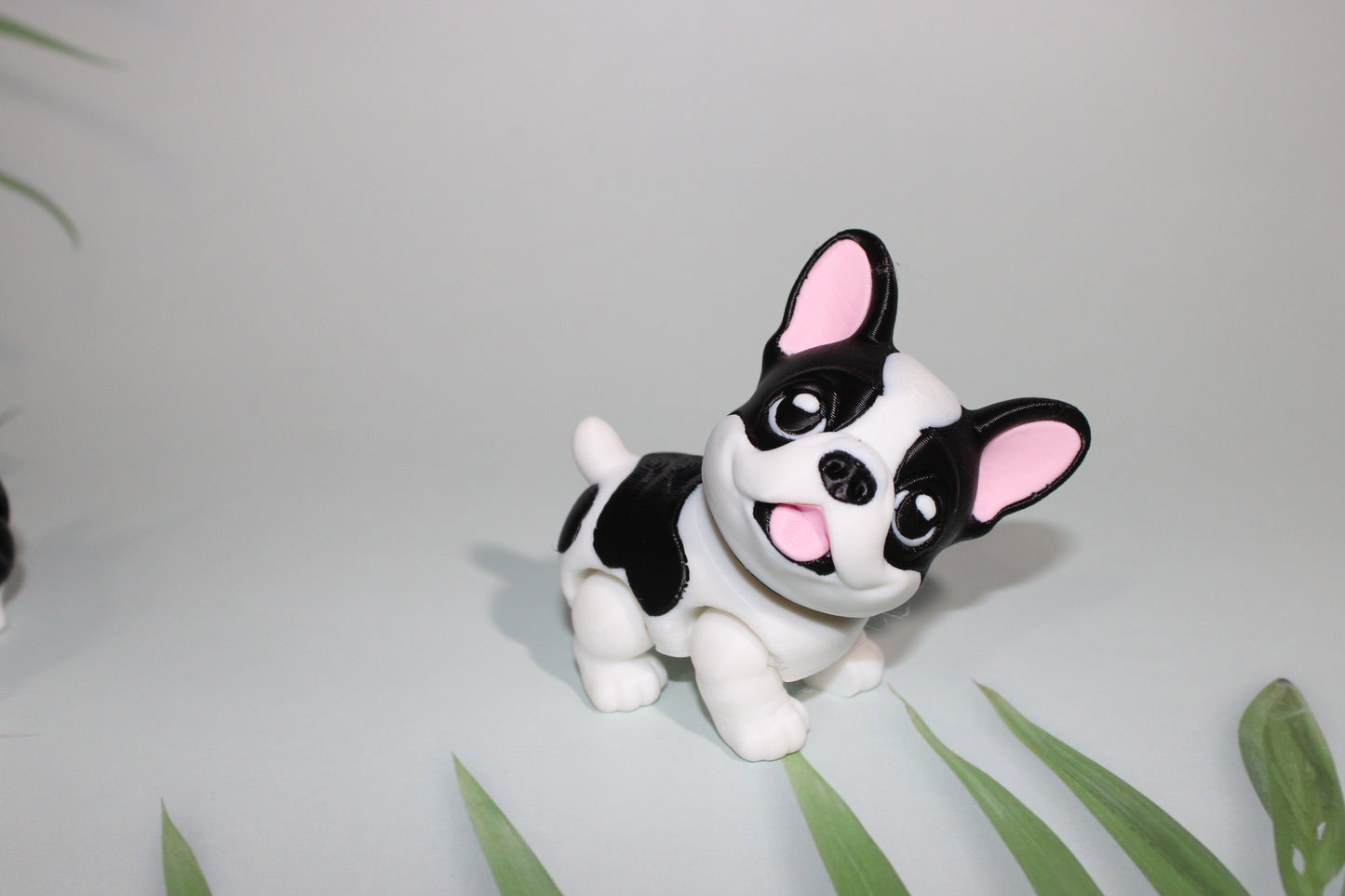 Frenchy Dog 3 inches Tall -3D Printed Articulated Flexi Fidget Figurine - Wonderland 3D Printing