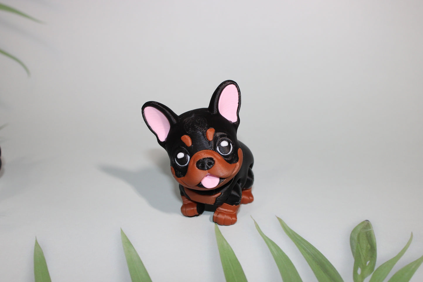 Frenchy Dog 3 inches Tall -3D Printed Articulated Flexi Fidget Figurine - Wonderland 3D Printing