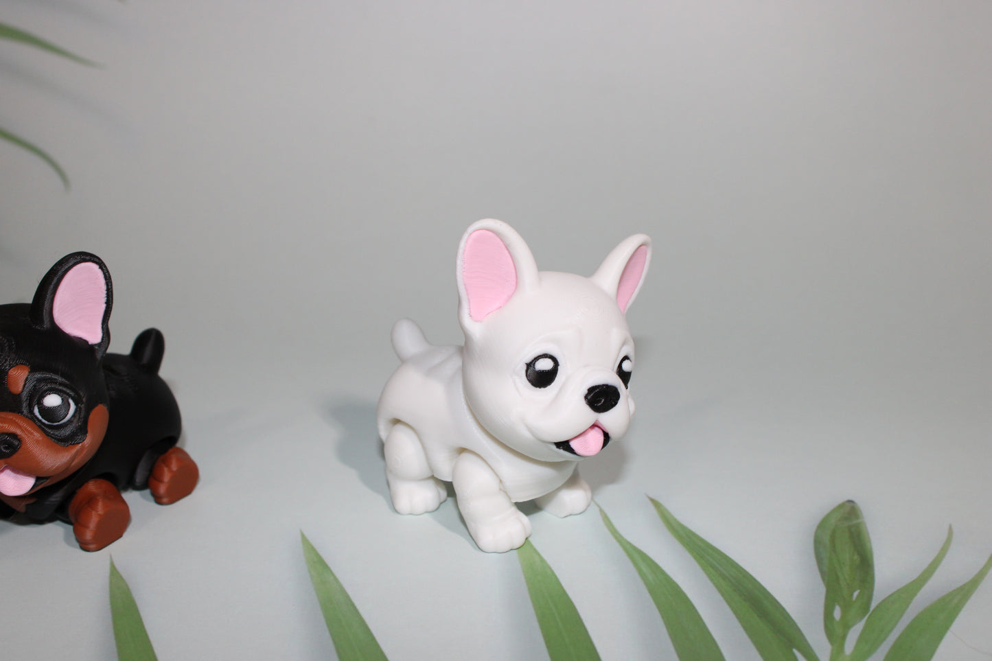 Frenchy Dog 3 inches Tall -3D Printed Articulated Flexi Fidget Figurine - Wonderland 3D Printing
