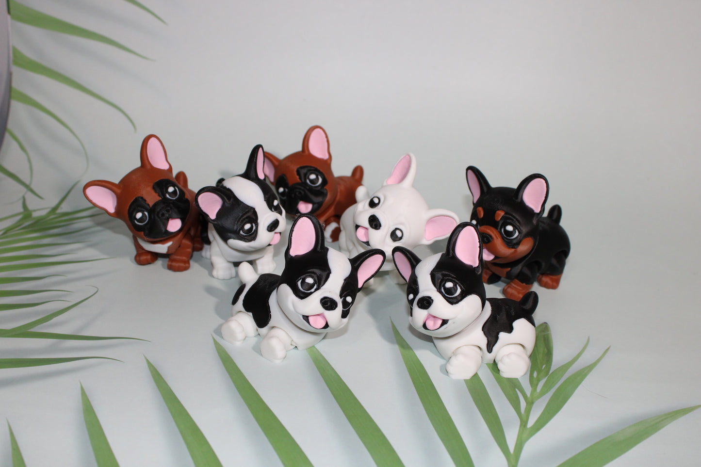 Frenchy Dog 3 inches Tall -3D Printed Articulated Flexi Fidget Figurine - Wonderland 3D Printing
