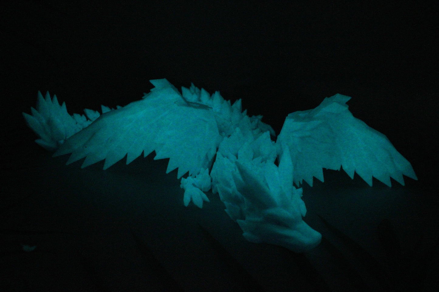 Glow in the Dark Dragons 3D Printed Articulated Figurine - Wonderland 3D Printing