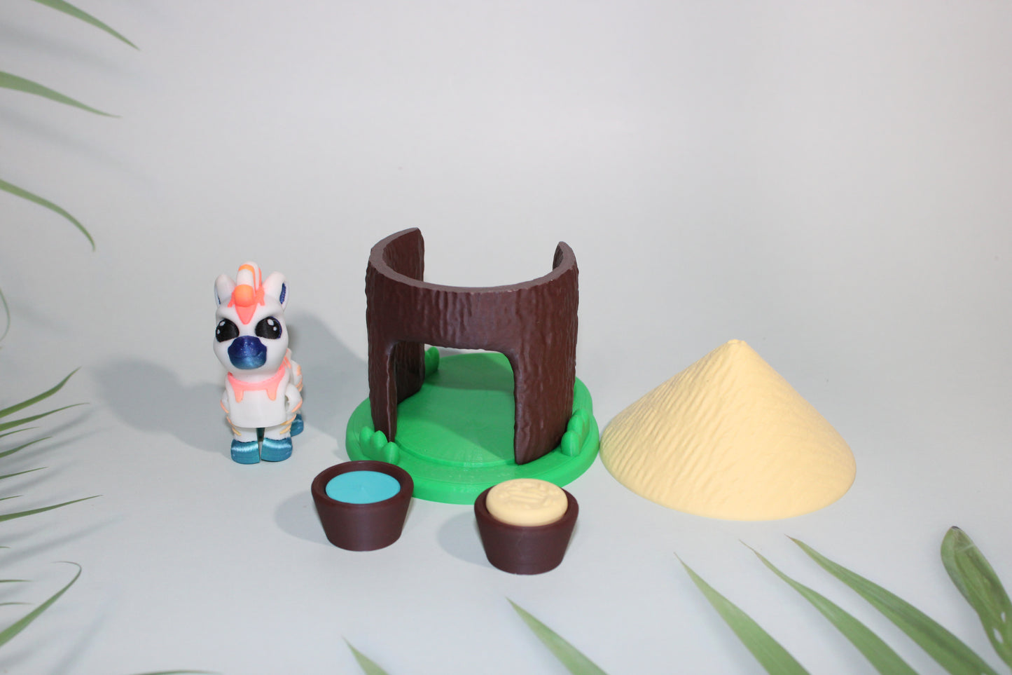 Zebra 2.75 in tall-Rainbow or Cake Options Available 3D Printed Articulated Figurine - Wonderland 3D Printing