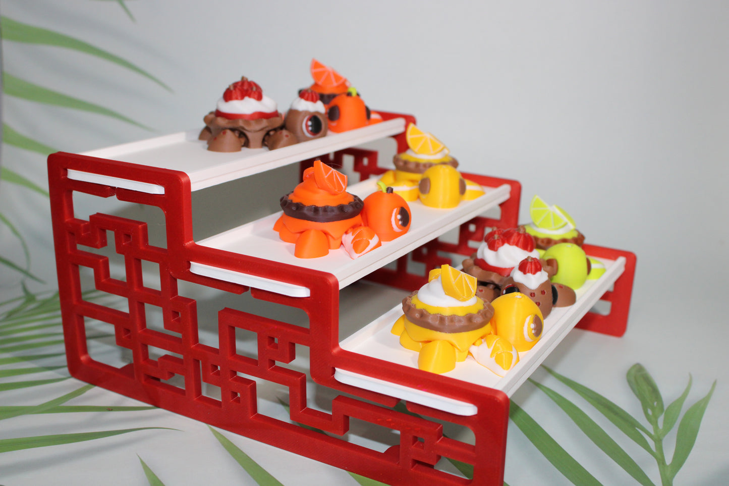 Fall Turtles-Clickie Pie Options Available- Articulated 3d Printed Figurine - Wonderland 3D Printing