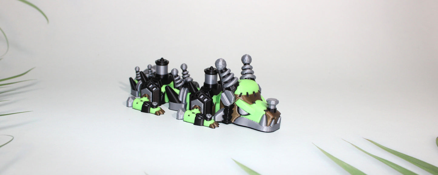 Franken Dragon 6.5 inches Long-3D Printed Articulated Figurine - Wonderland 3D Printing