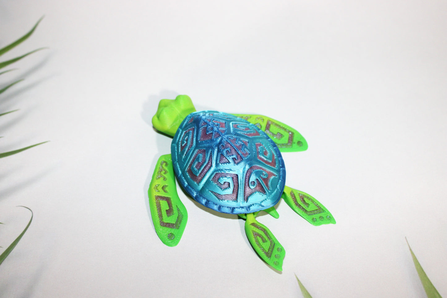 Tattooed Turtle 3D Printed Articulated Flexi Fidget - Wonderland 3D Printing