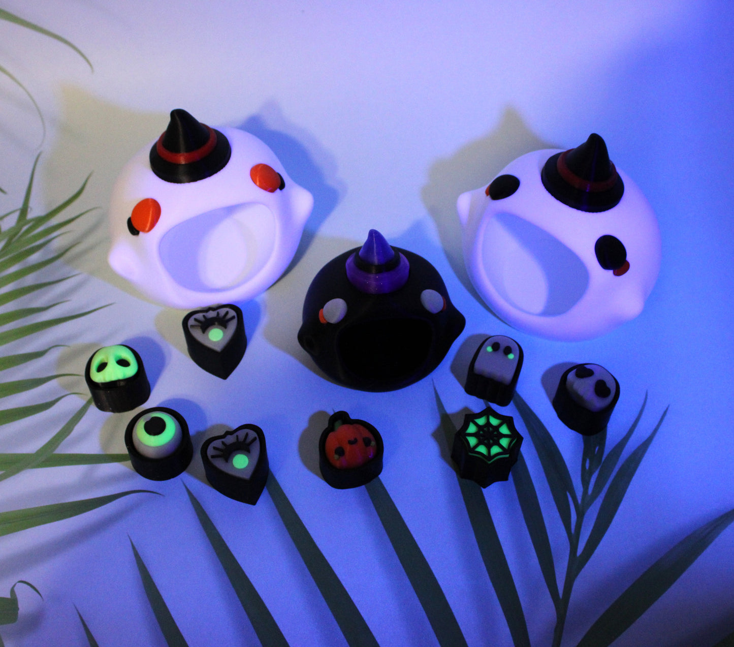 Ghost Catch All with Spooky Clickie Options: Full Color 3D Printed Articulated Fidget Toy - Wonderland 3D Printing