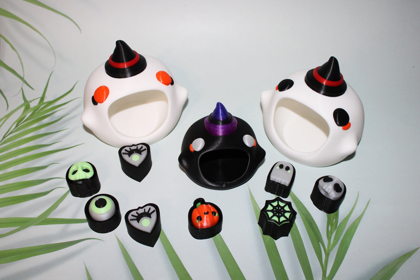 Ghost Catch All with Spooky Clickie Options: Full Color 3D Printed Articulated Fidget Toy - Wonderland 3D Printing