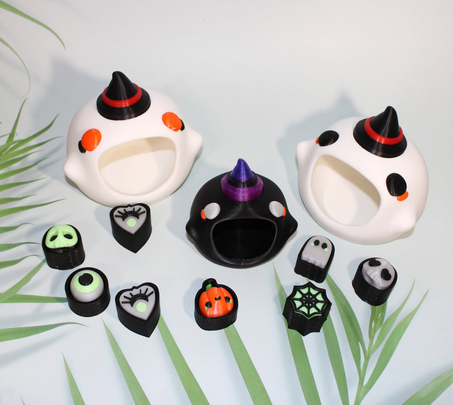 Ghost Catch All with Spooky Clickie Options: Full Color 3D Printed Articulated Fidget Toy - Wonderland 3D Printing