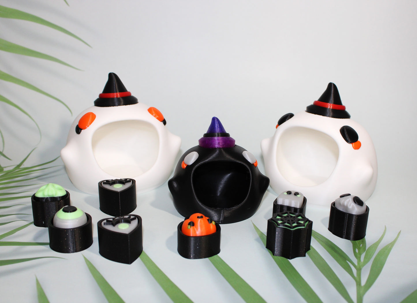 Ghost Catch All with Spooky Clickie Options: Full Color 3D Printed Articulated Fidget Toy - Wonderland 3D Printing