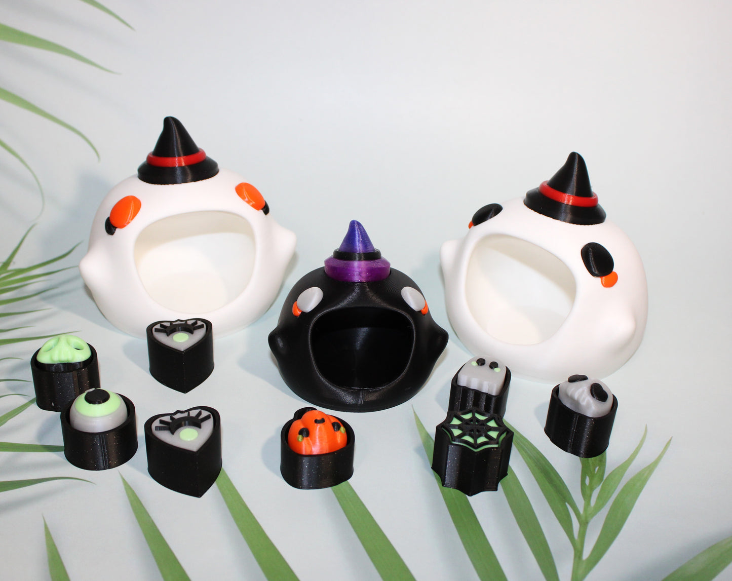 Ghost Catch All with Spooky Clickie Options: Full Color 3D Printed Articulated Fidget Toy - Wonderland 3D Printing
