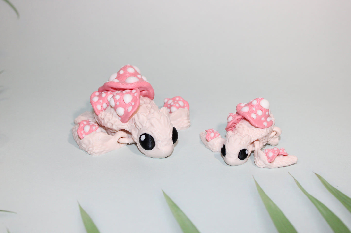 Mushroom turtles 3D Printed Articulated Figurine - Wonderland 3D Printing