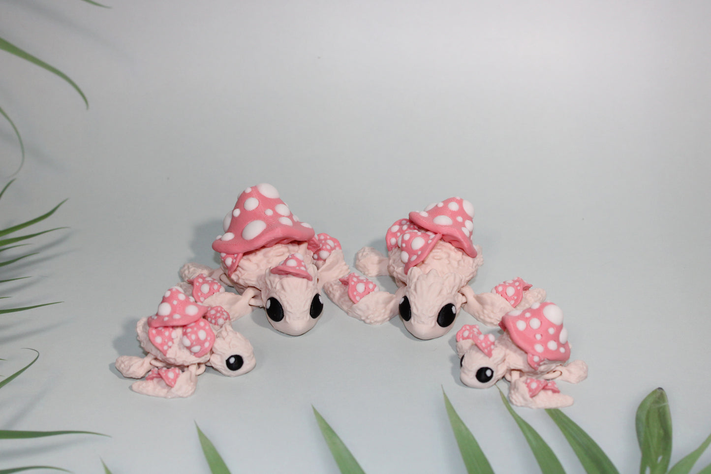 Mushroom turtles 3D Printed Articulated Figurine - Wonderland 3D Printing