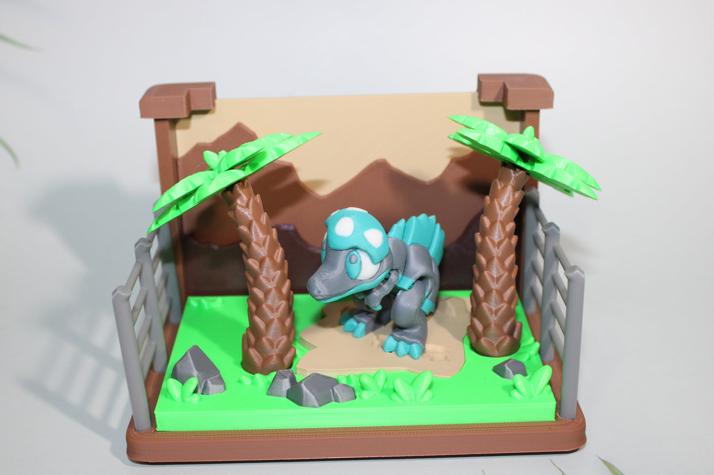 3 Dinos and Mini Jurassic Design Showcase-3D Printed Flexi Fidget - Wonderland 3D Printing