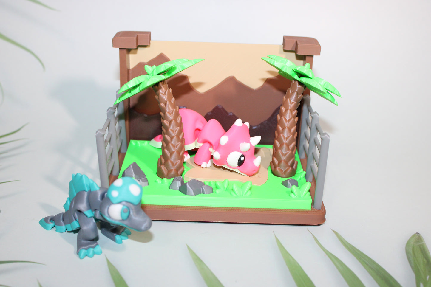 3 Dinos and Mini Jurassic Design Showcase-3D Printed Flexi Fidget - Wonderland 3D Printing