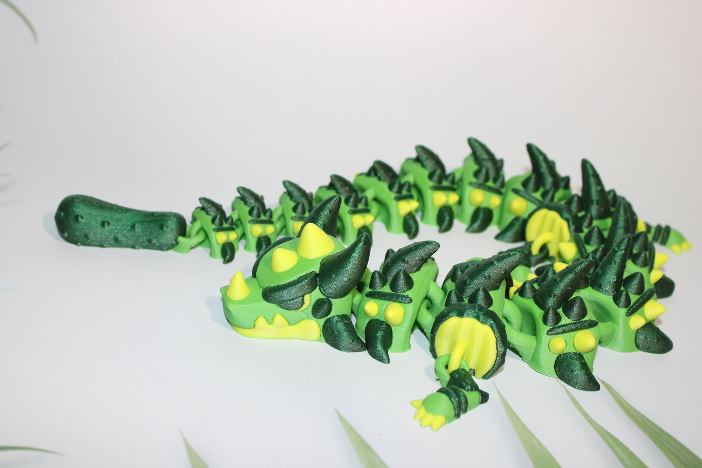 Pickle Dragon 17 in or Baby 6.5 in 3D Printed Articulated Figurine-6.5 inches long - Wonderland 3D Printing