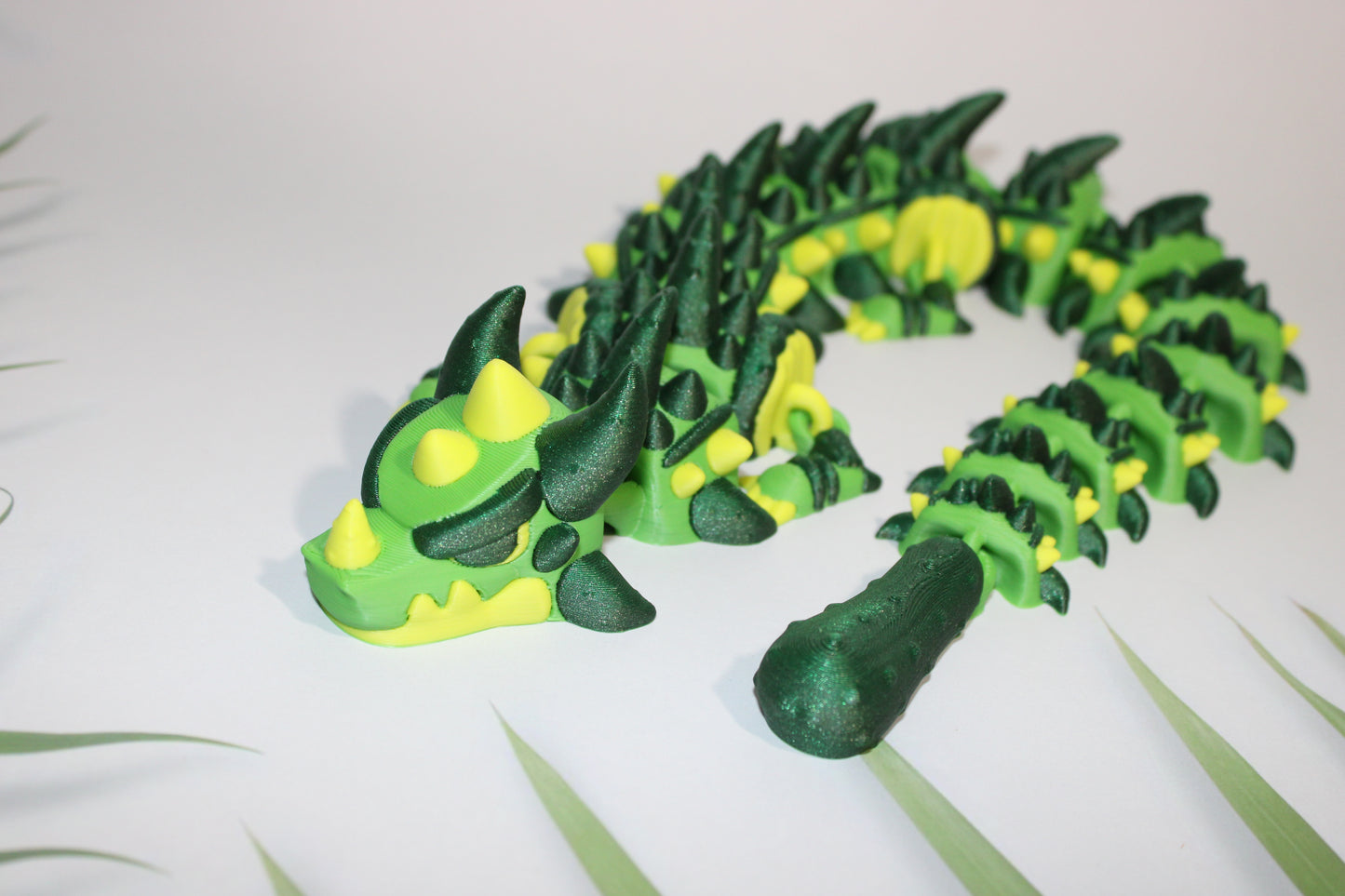 Pickle Dragon 17 in or Baby 6.5 in 3D Printed Articulated Figurine-6.5 inches long - Wonderland 3D Printing