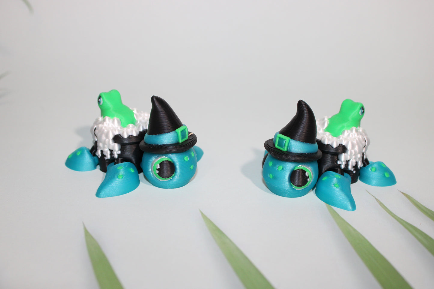 Witch Turtle 2.5 inches or Stitches Turtle- Full Color 3D Printed Articulated Fidget Toy - Wonderland 3D Printing