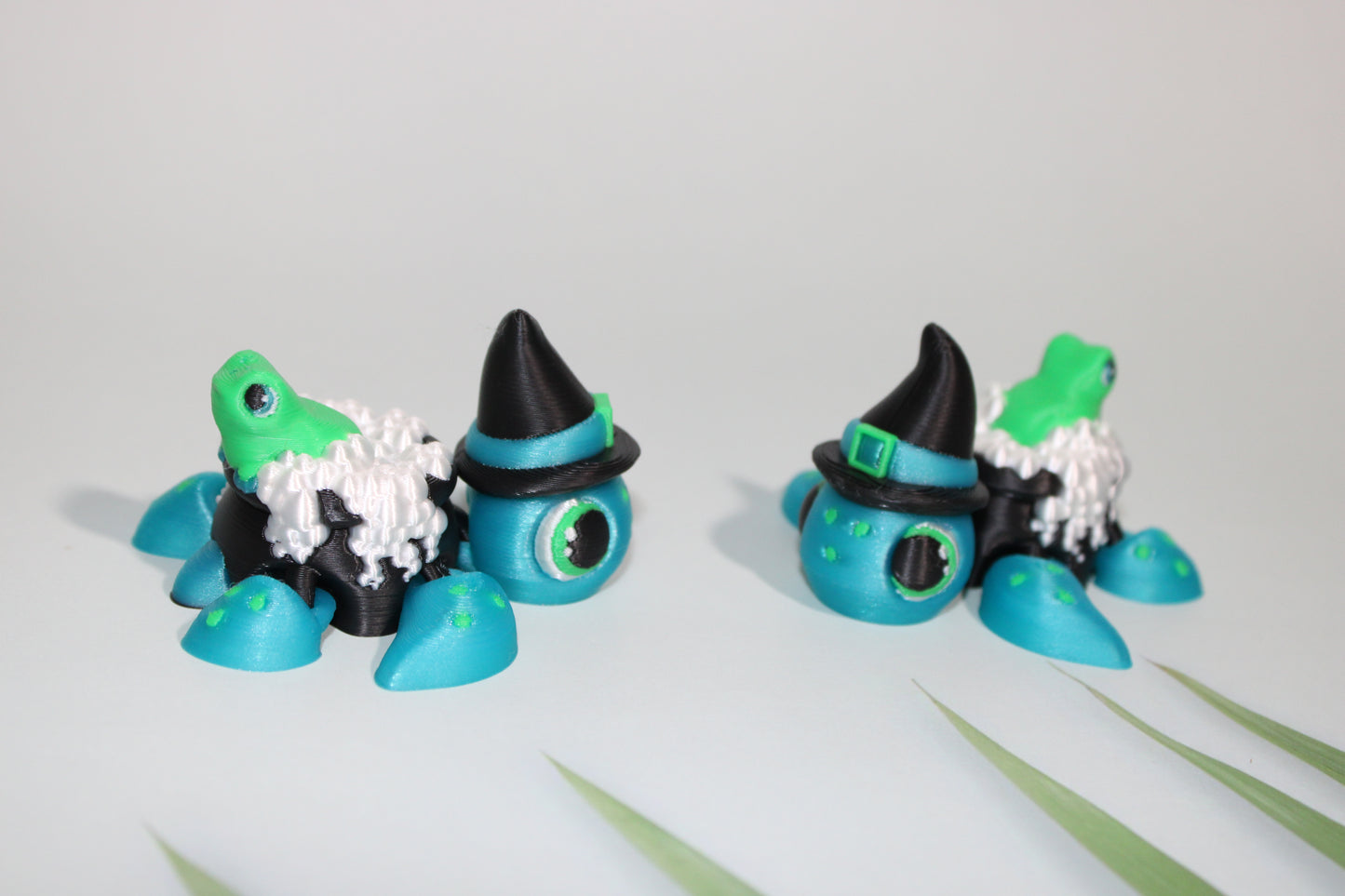 Witch Turtle 2.5 inches or Stitches Turtle- Full Color 3D Printed Articulated Fidget Toy - Wonderland 3D Printing
