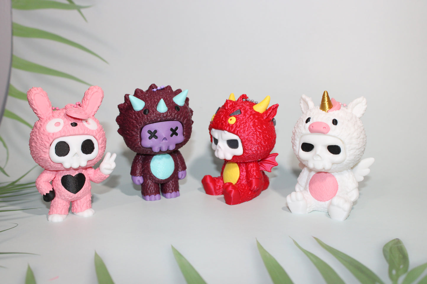 Skubbies Keychains-3D Printed Figurines- Perfect Bag Charms-Purse Charms - Wonderland 3D Printing