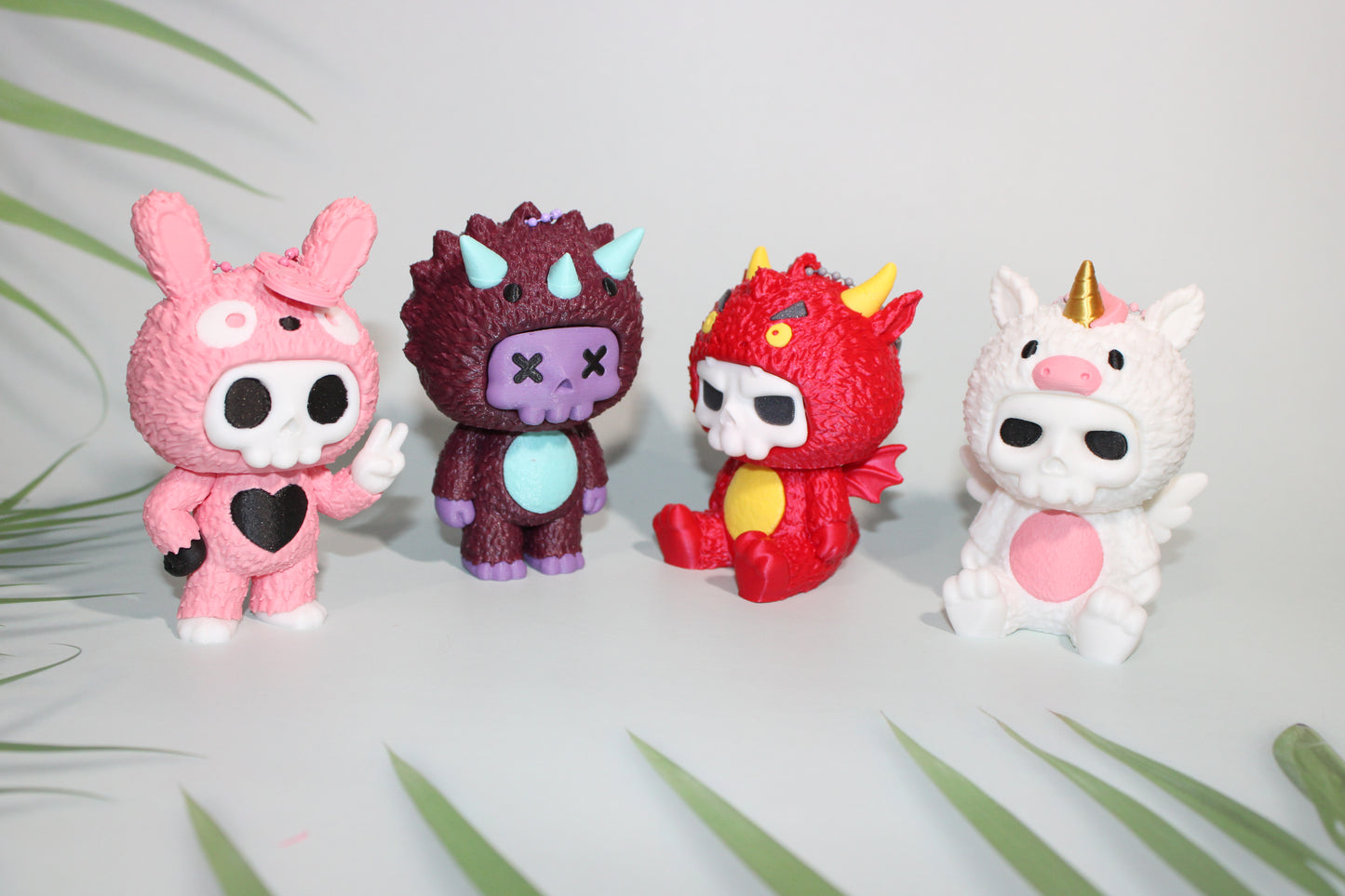 Skubbies Keychains-3D Printed Figurines- Perfect Bag Charms-Purse Charms - Wonderland 3D Printing