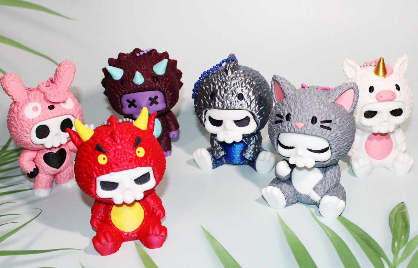 Skubbies Keychains-3D Printed Figurines- Perfect Bag Charms-Purse Charms - Wonderland 3D Printing