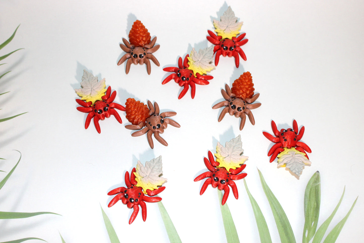 Fall Spiders 3D Printed Articulated Flexi Fidget - Wonderland 3D Printing