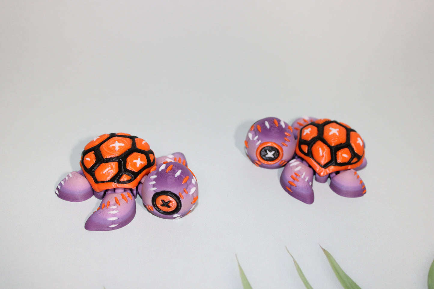 Witch Turtle 2.5 inches or Stitches Turtle- Full Color 3D Printed Articulated Fidget Toy - Wonderland 3D Printing