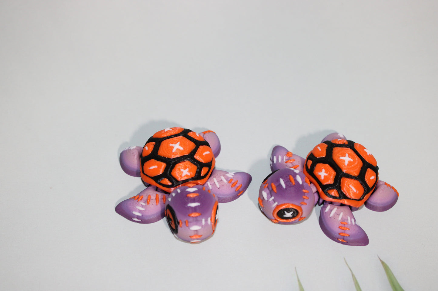 Witch Turtle 2.5 inches or Stitches Turtle- Full Color 3D Printed Articulated Fidget Toy - Wonderland 3D Printing