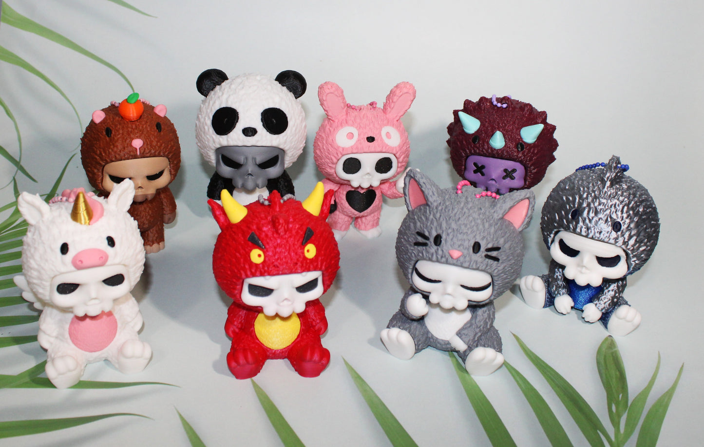 Skubbies Keychains-3D Printed Figurines- Perfect Bag Charms-Purse Charms - Wonderland 3D Printing