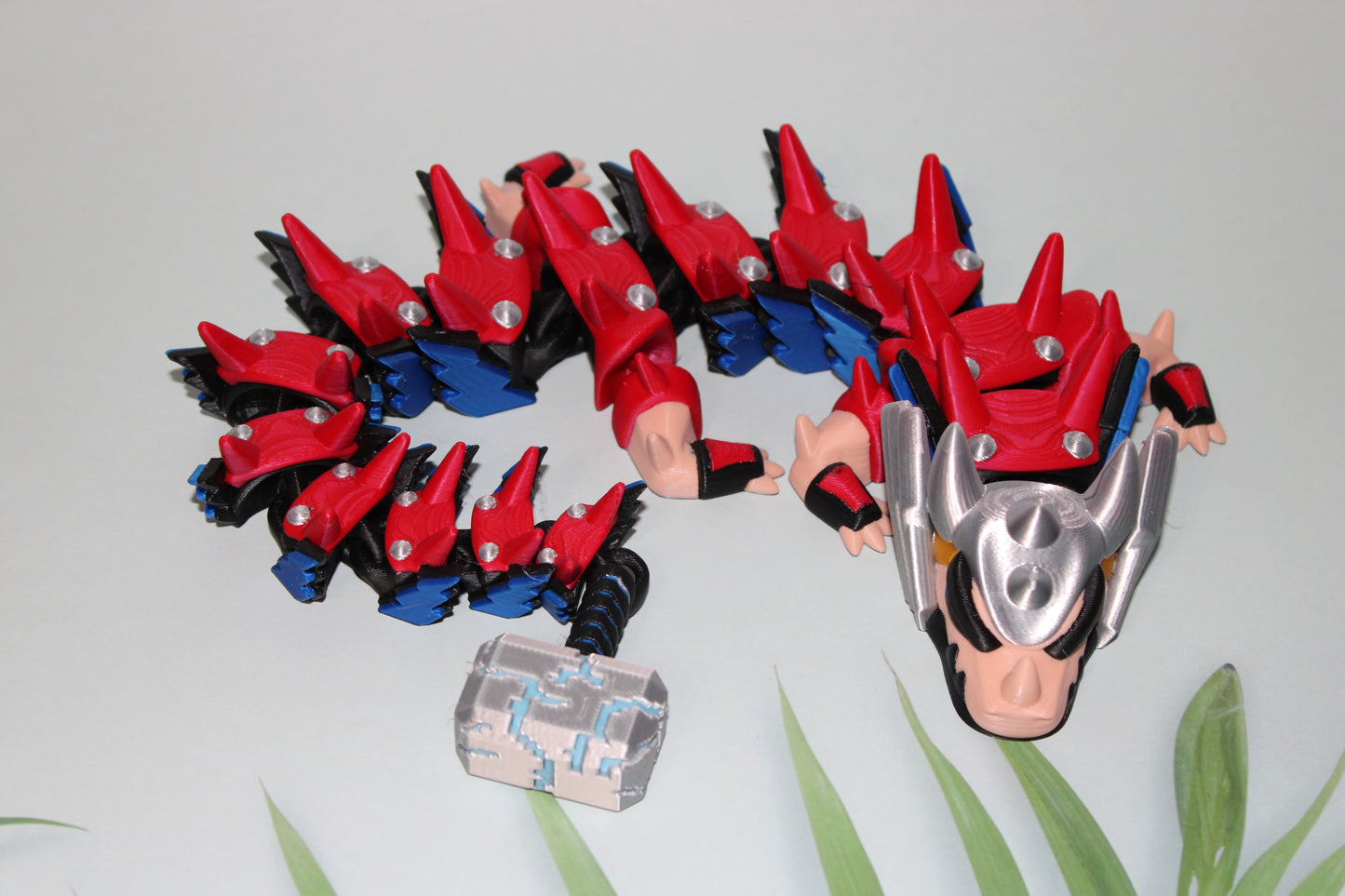 Hammer Dragon 3D Printed Articulated Figurine - Wonderland 3D Printing