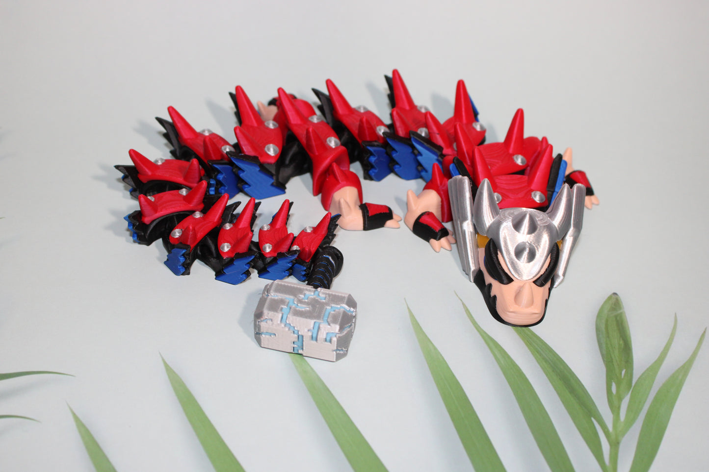 Hammer Dragon 3D Printed Articulated Figurine - Wonderland 3D Printing