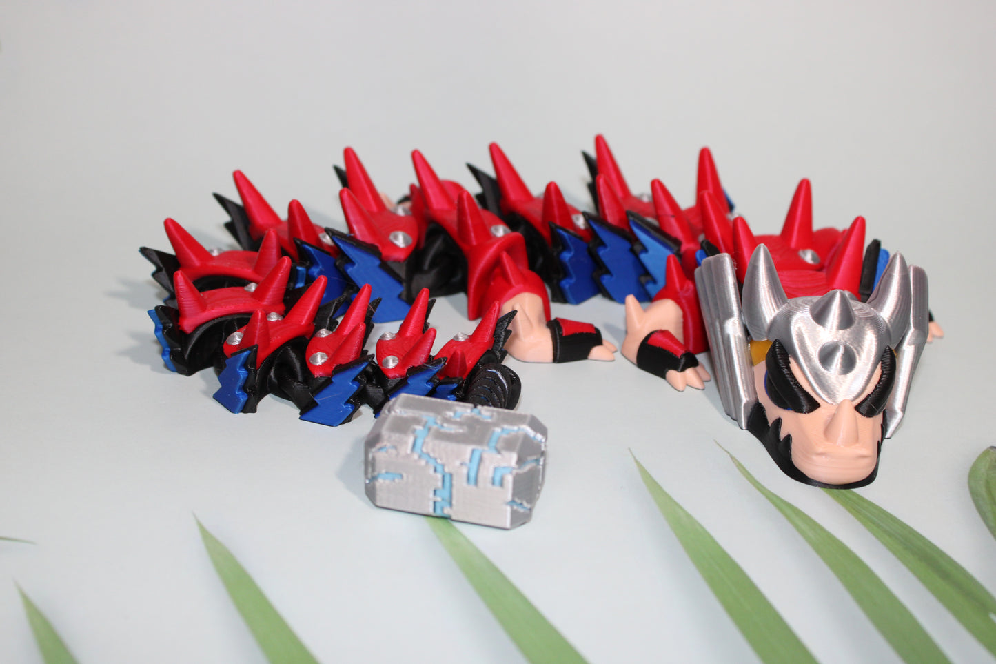 Hammer Dragon 3D Printed Articulated Figurine - Wonderland 3D Printing