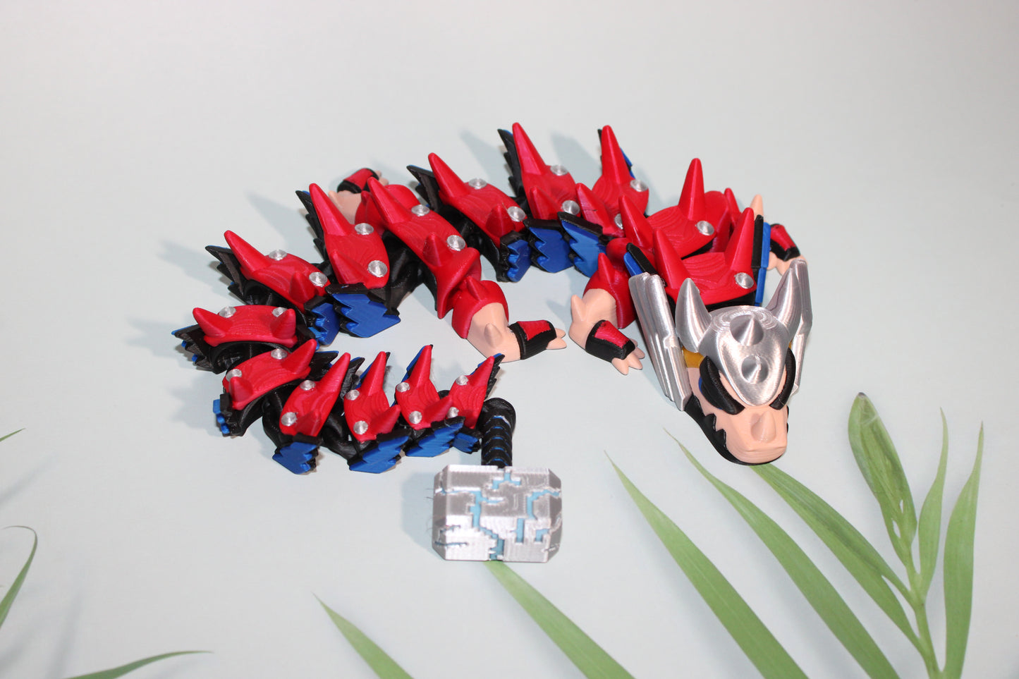 Hammer Dragon 3D Printed Articulated Figurine - Wonderland 3D Printing