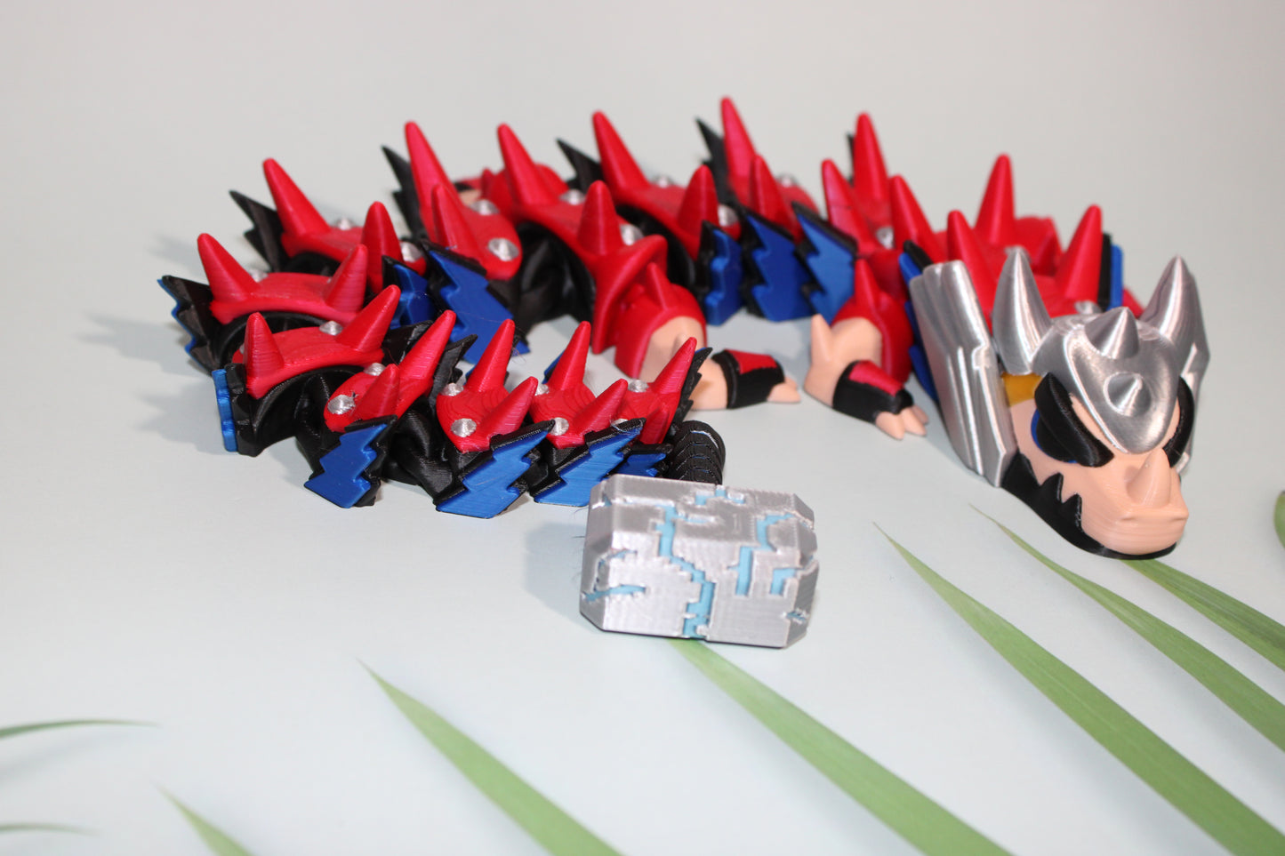 Hammer Dragon 3D Printed Articulated Figurine - Wonderland 3D Printing
