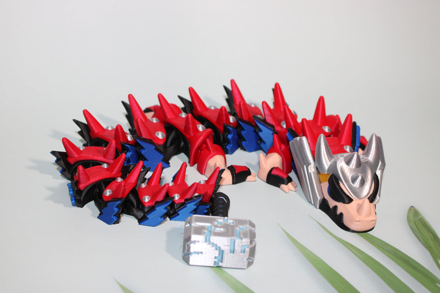 Hammer Dragon 3D Printed Articulated Figurine - Wonderland 3D Printing