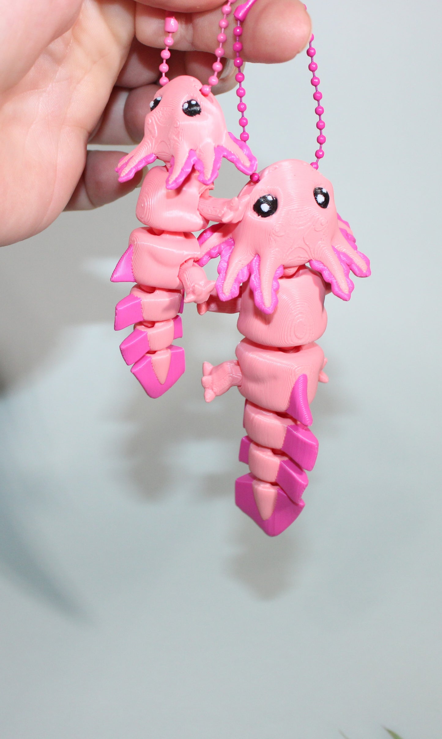 Baby Axolotl 3D Printed Articulated Flexi Figurine - Wonderland 3D Printing