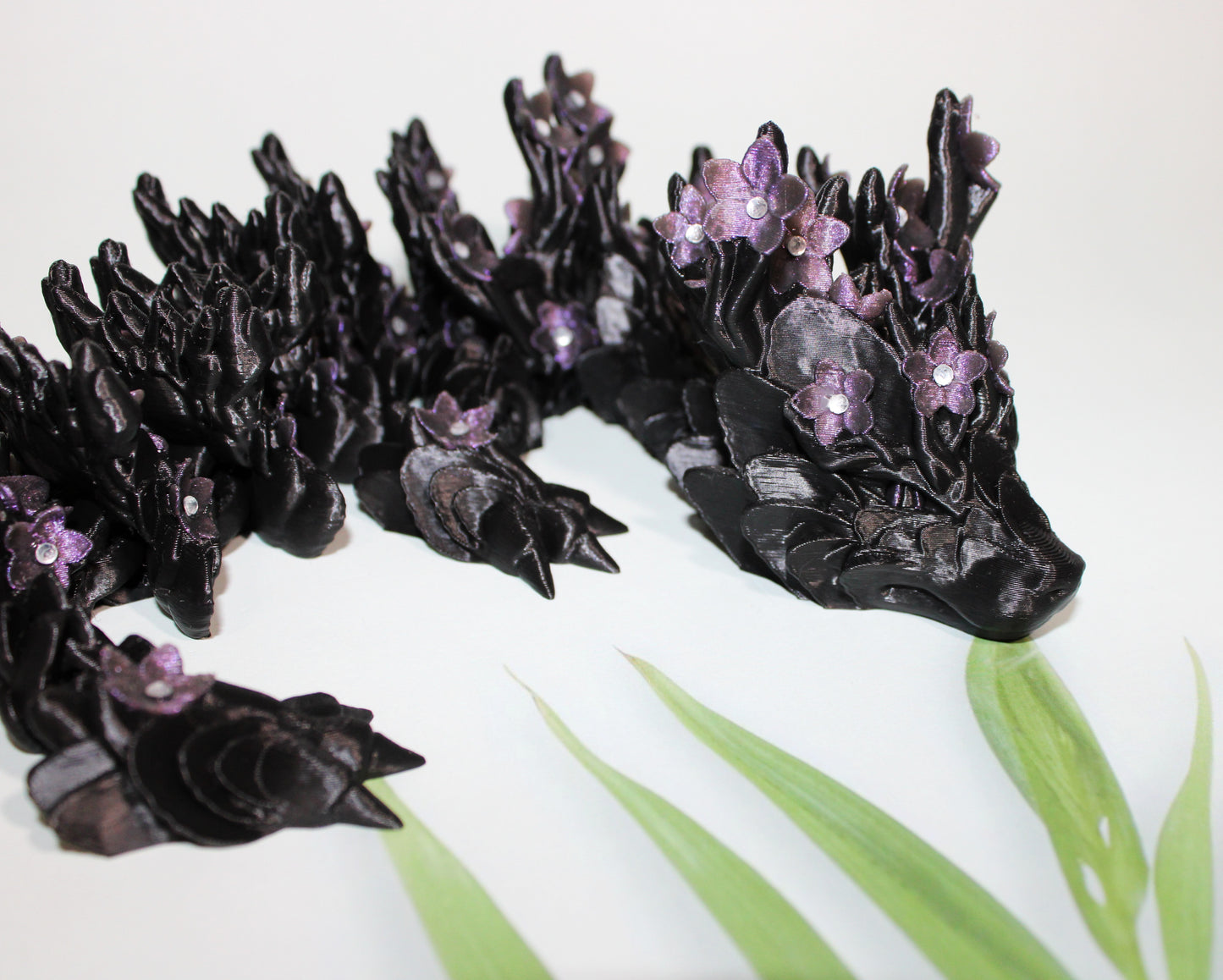 Jeweled Cherry Blossom Dragon 3D Printed Articulated Figurine-Not A Toy - Wonderland 3D Printing