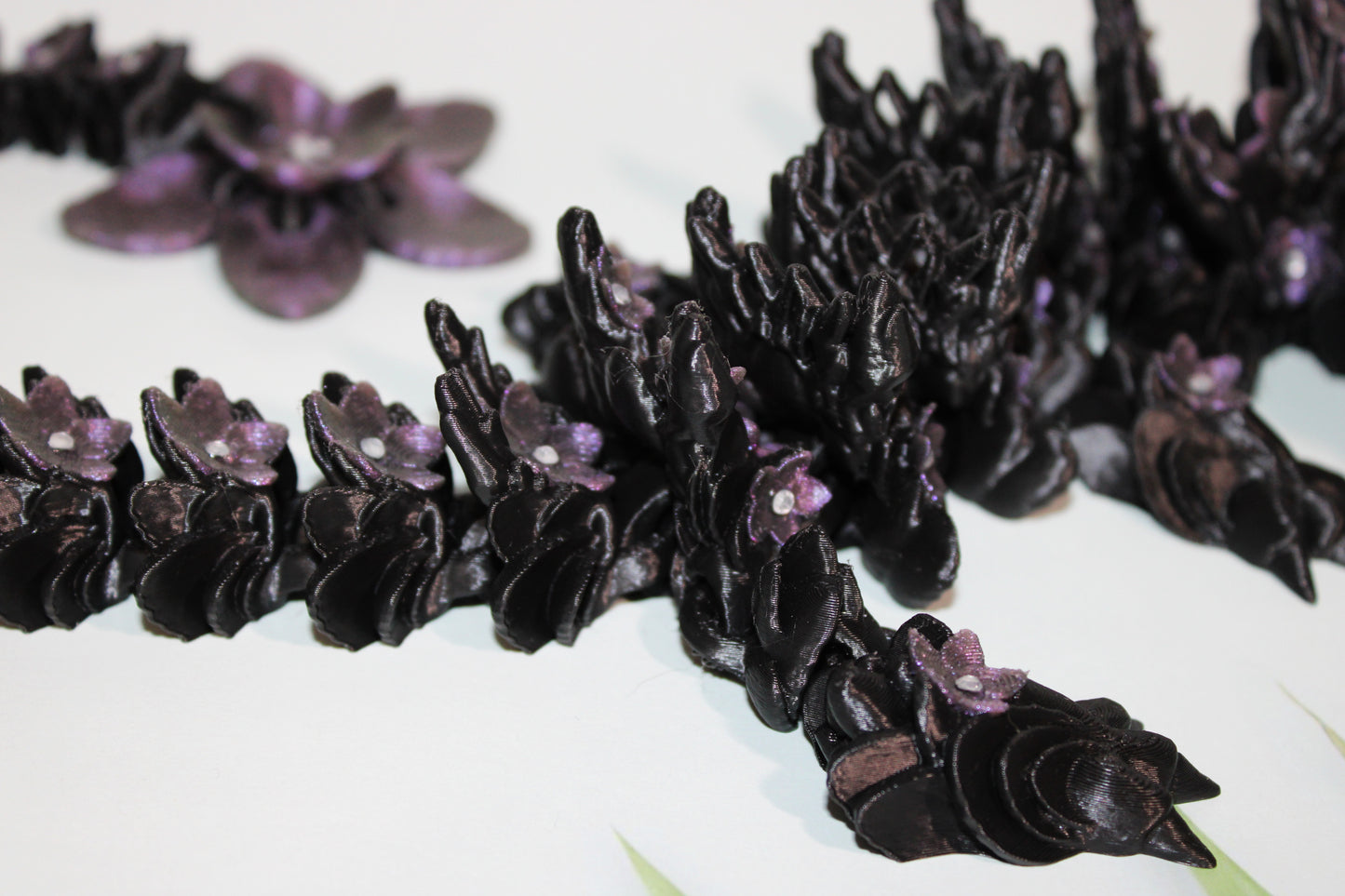 Jeweled Cherry Blossom Dragon 3D Printed Articulated Figurine-Not A Toy - Wonderland 3D Printing