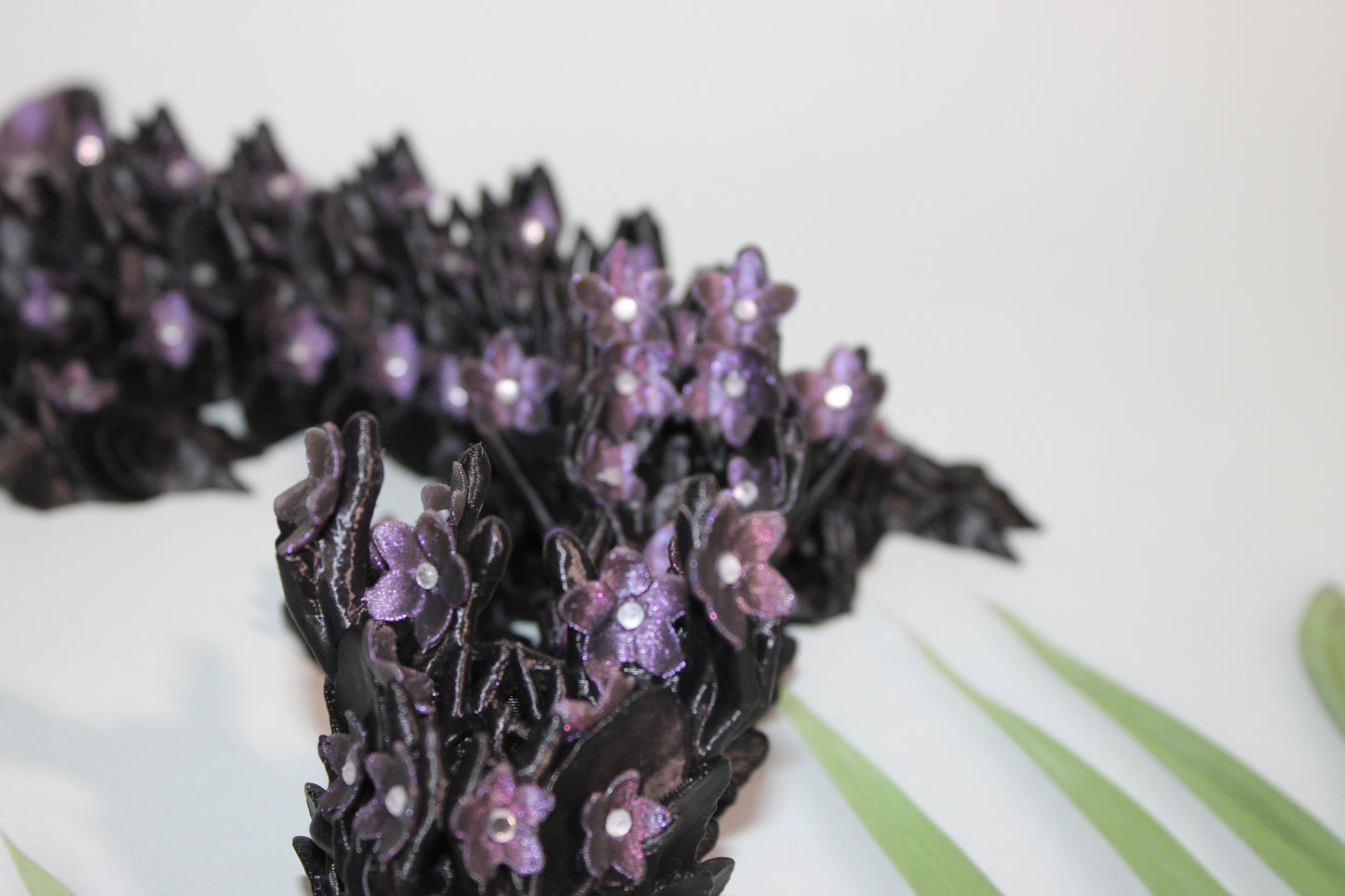 Jeweled Cherry Blossom Dragon 3D Printed Articulated Figurine-Not A Toy - Wonderland 3D Printing