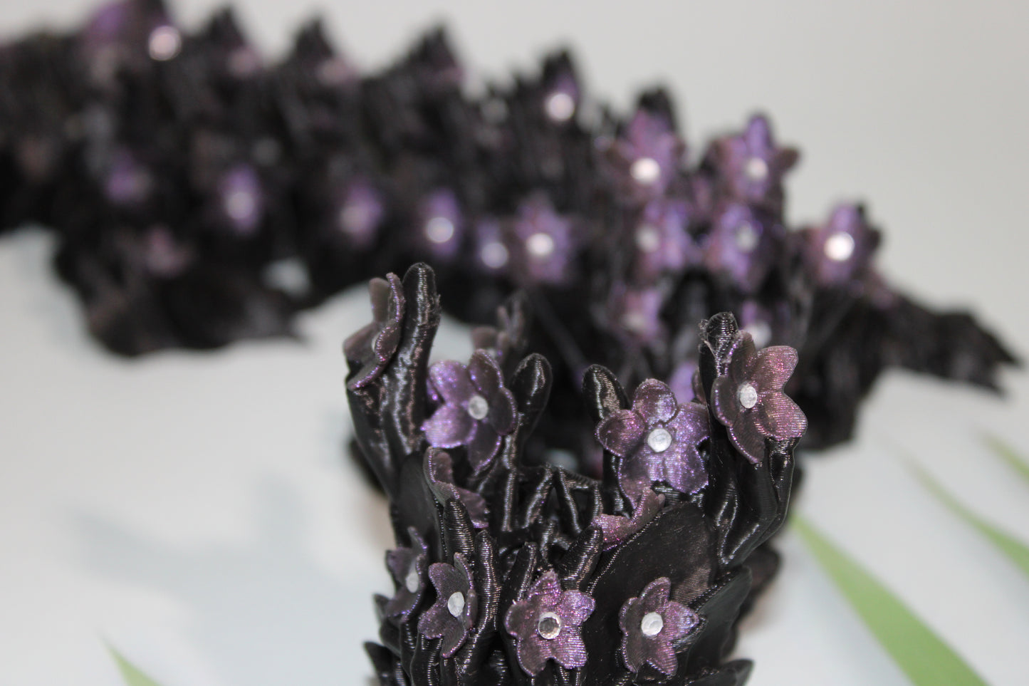 Jeweled Cherry Blossom Dragon 3D Printed Articulated Figurine-Not A Toy - Wonderland 3D Printing