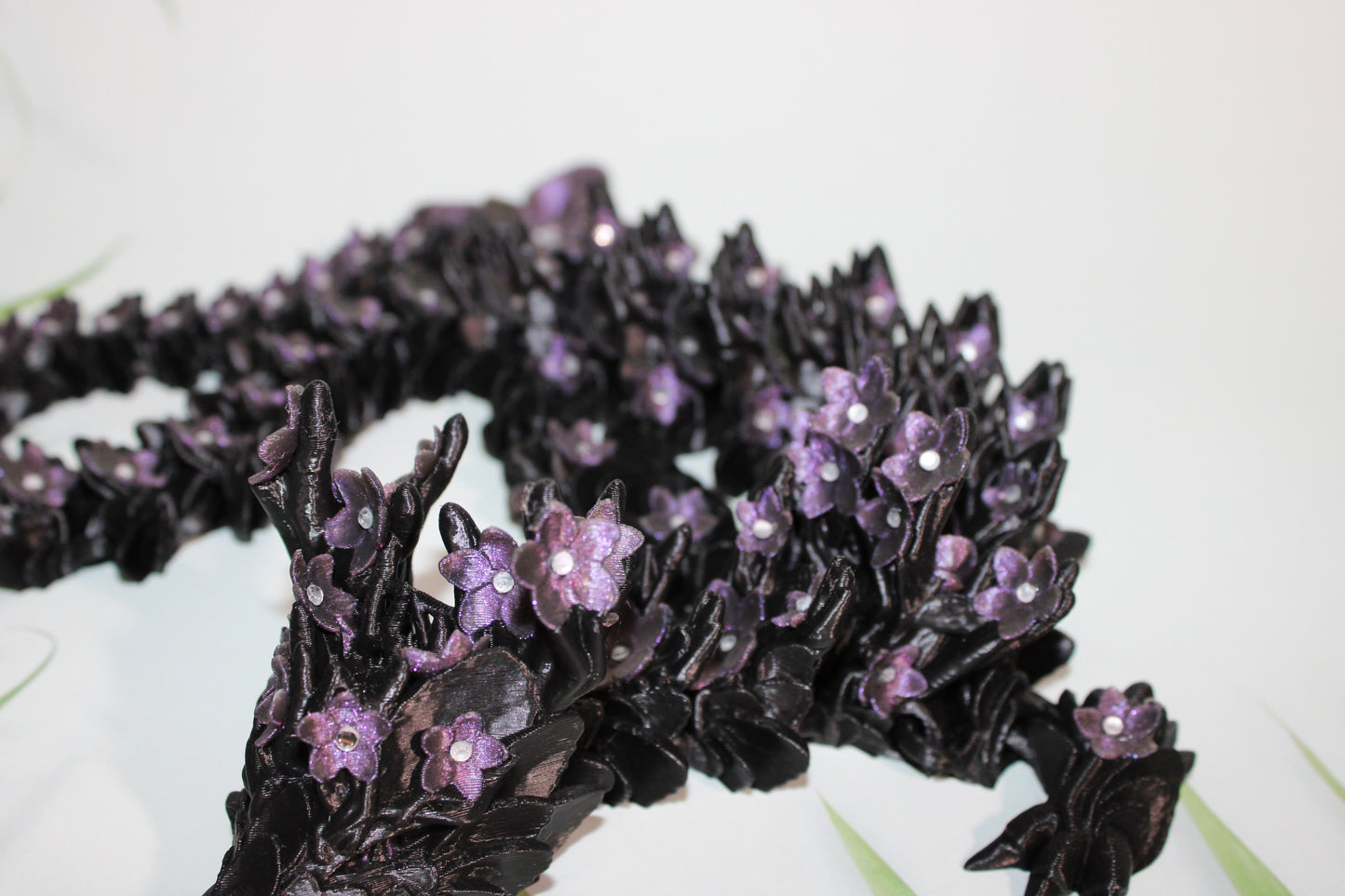 Jeweled Cherry Blossom Dragon 3D Printed Articulated Figurine-Not A Toy - Wonderland 3D Printing