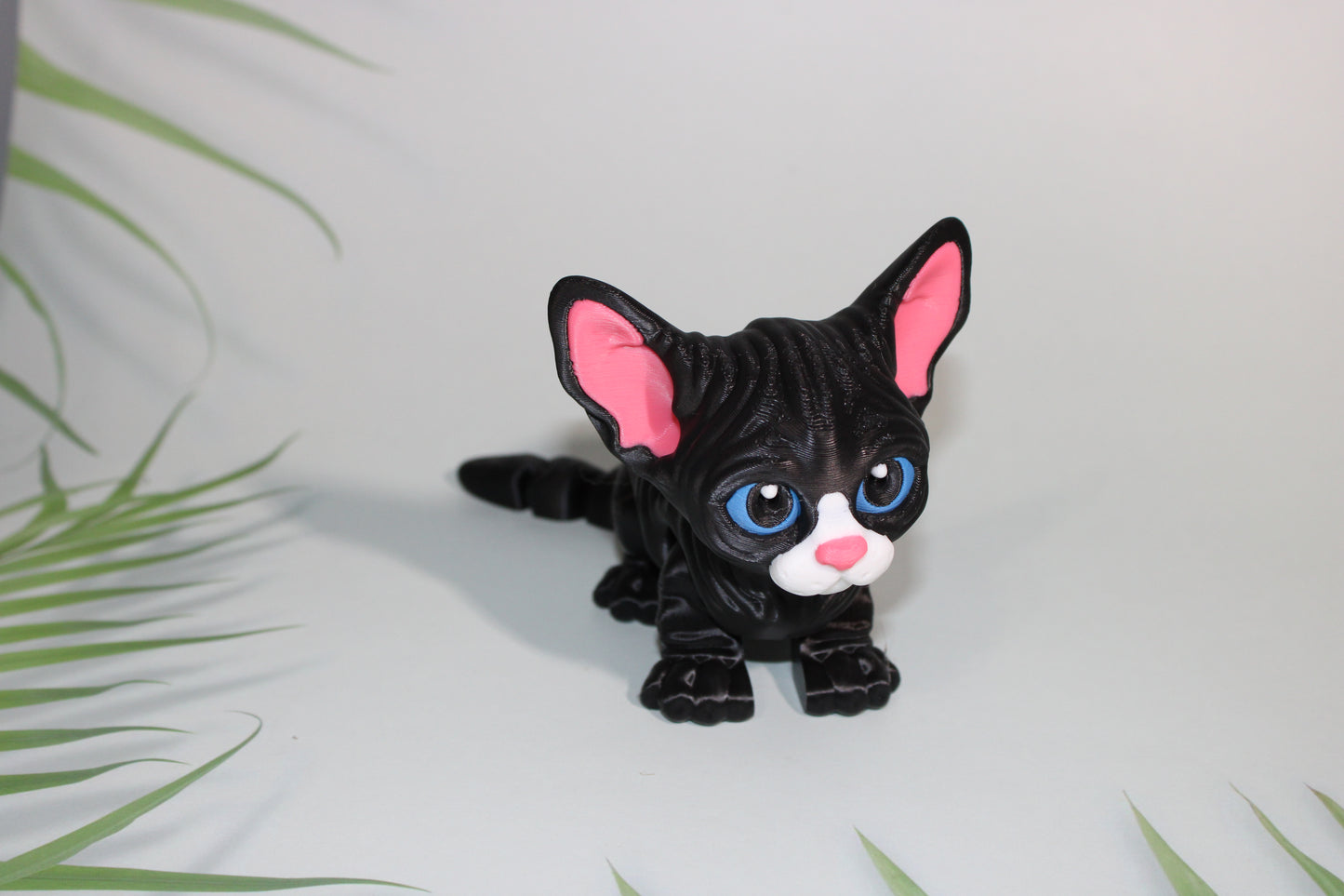 Sphynx Cat 4 inches Tall by 7 inches Long- Flexi Figurine-3D Printed - Wonderland 3D Printing