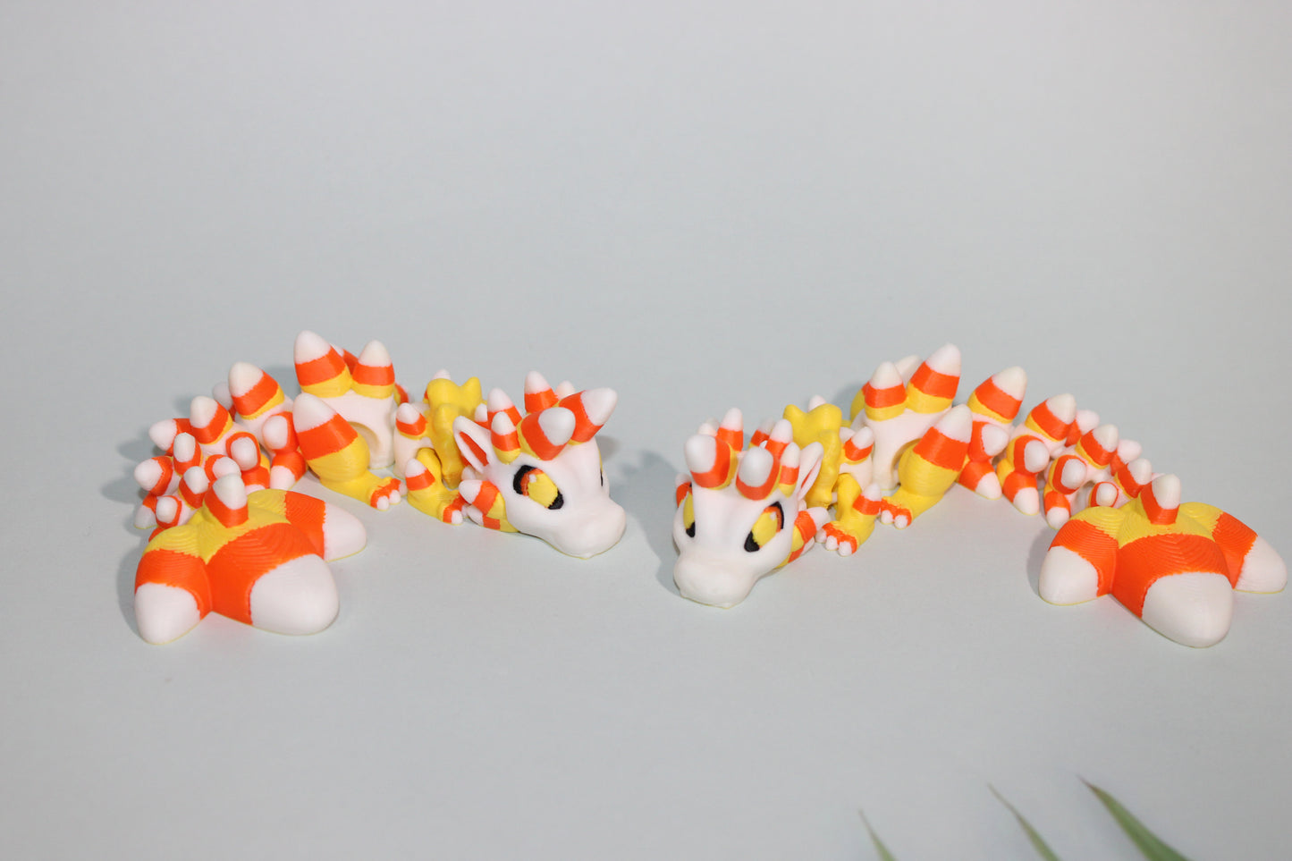 Mini Candy Corn Dragon 6 inches Long-3D Printed Articulated Flexi Figurine - Wonderland 3D Printing