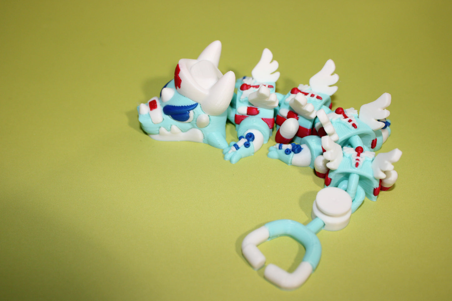 First Responder Mini Dragons: Nurse, Firefighter or Police -Full Color 3D Printed Articulated Fidget Toy - Wonderland 3D Printing