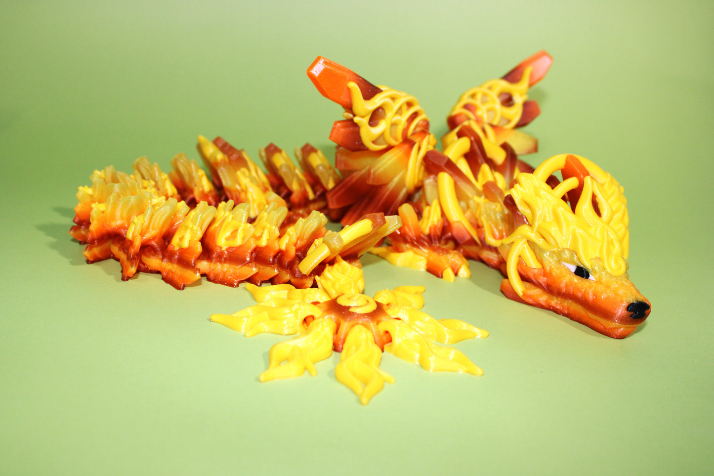 Solar Dragon or Baby Solar Dragon: 3D Printed Articulated Fidget Toy - Wonderland 3D Printing