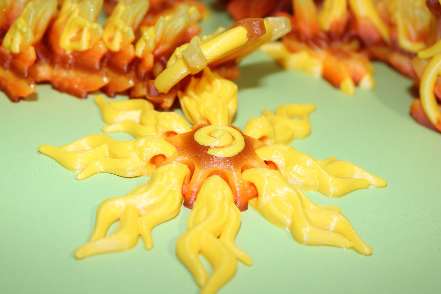 Solar Dragon or Baby Solar Dragon: 3D Printed Articulated Fidget Toy - Wonderland 3D Printing