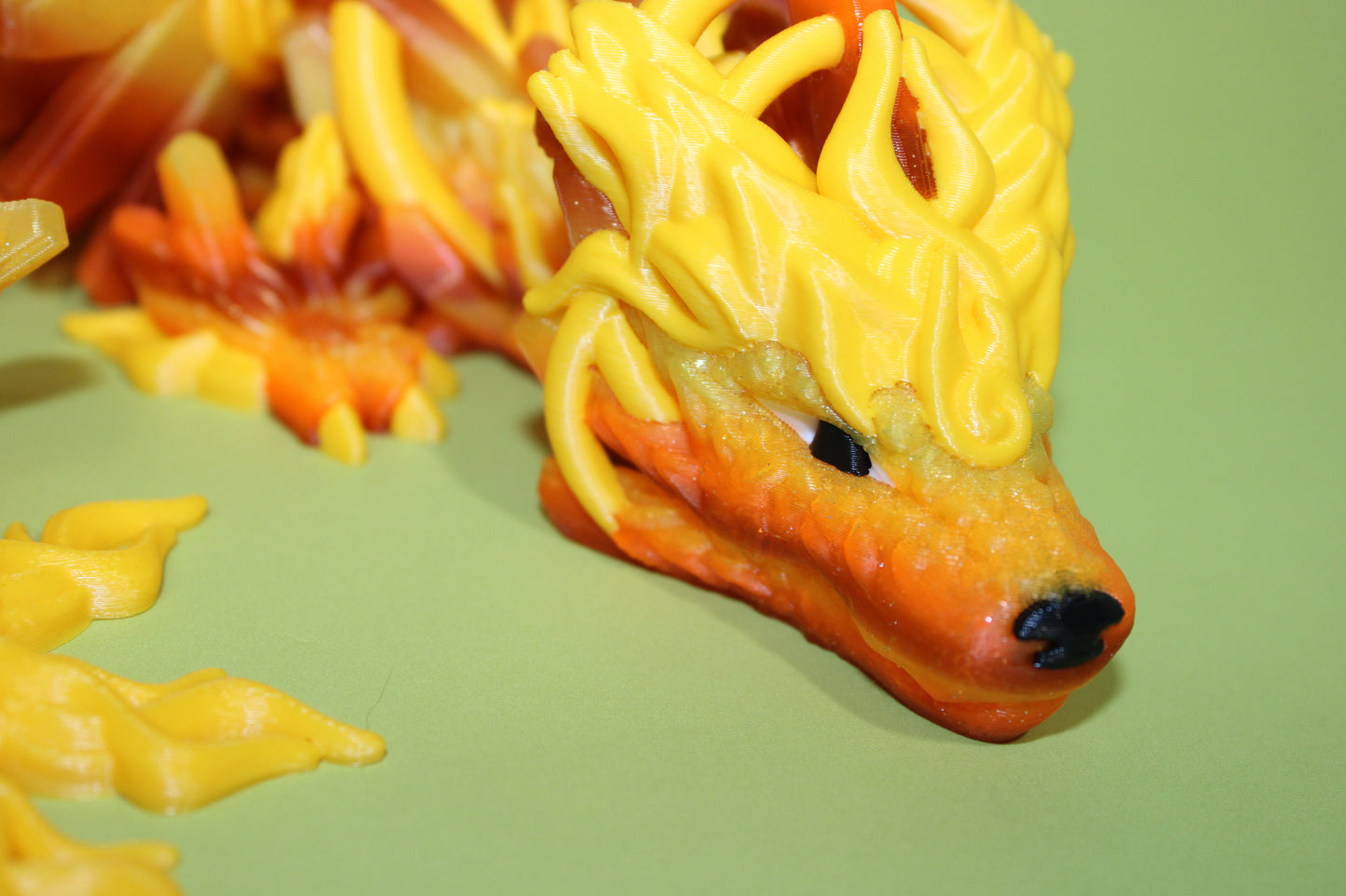 Solar Dragon or Baby Solar Dragon: 3D Printed Articulated Fidget Toy - Wonderland 3D Printing