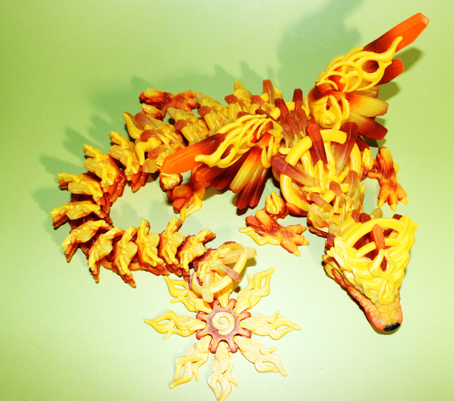 Solar Dragon or Baby Solar Dragon: 3D Printed Articulated Fidget Toy - Wonderland 3D Printing